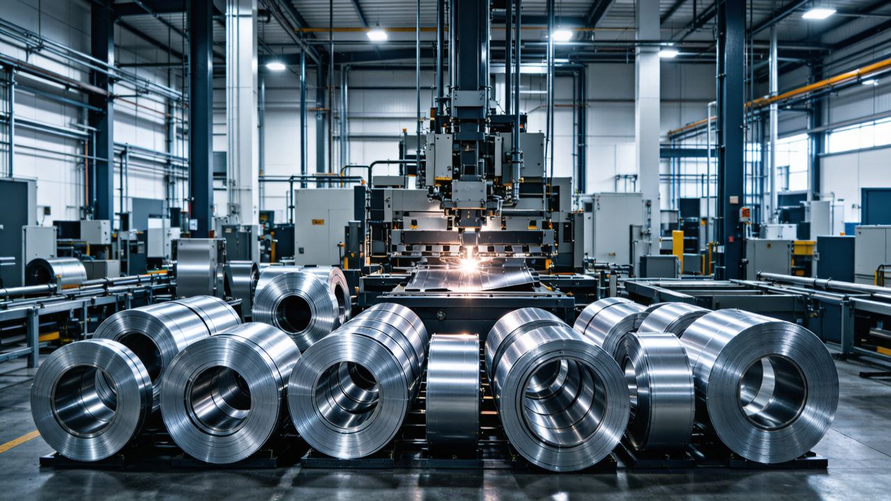 metal-stamping-press-line-with-aluminum-coils-in-industrial-workshop metal-stamping-press-line-with-aluminum-coils-in-industrial-workshop