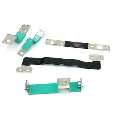 ev battery copper busbar, precision stamped copper part, flexible laminated busbar, ccs integrated module, high voltage connector