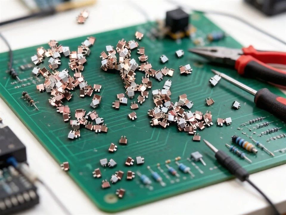 Штампованная клемма из никелированной меди
